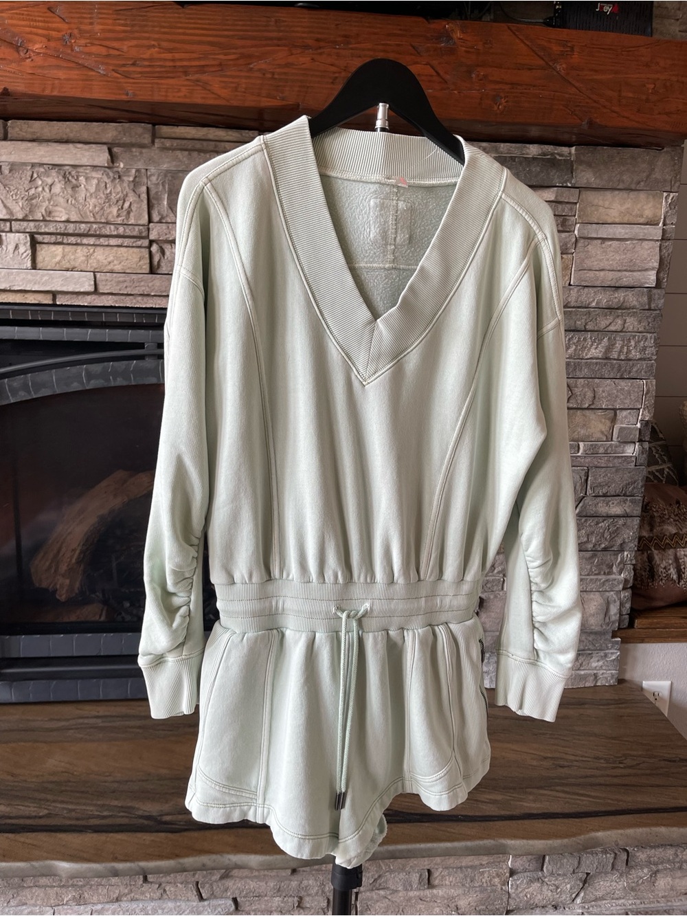 Free People Movement Intercept Romper Sage Green Small